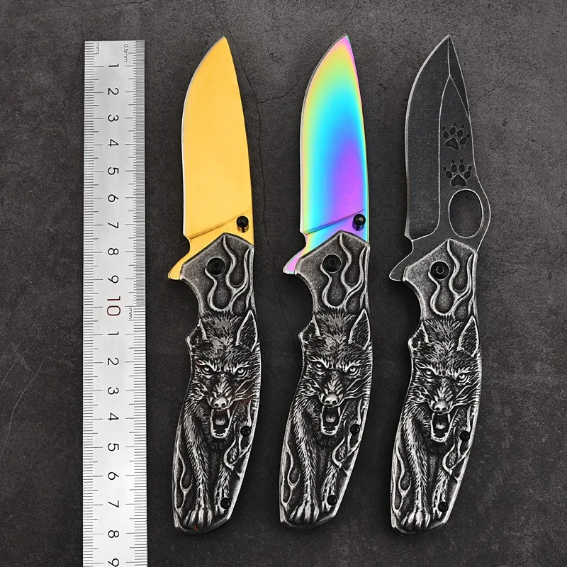 Creative Outdoor Wolf Folding Knife Stainless Steel Multi-purpose Camping Survival Portable Pocket Knife