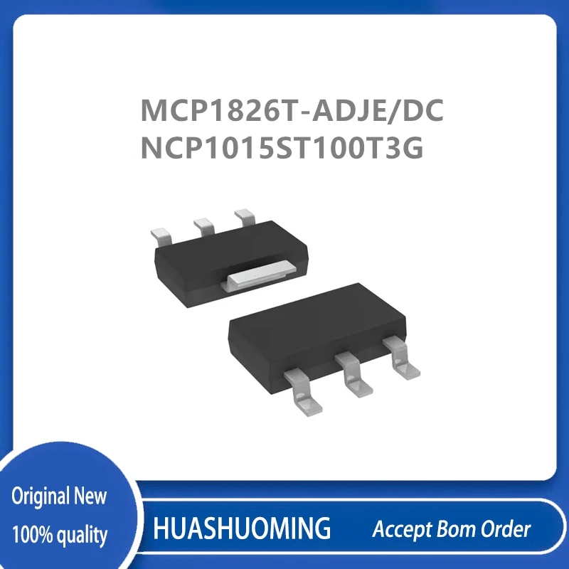 10Pcs/Lot   MCP1826T-ADJE/DC 1826ADJ  NCP1015ST100T3G 1015B SOT-223