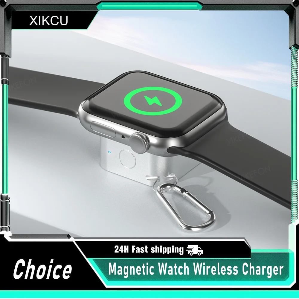 

Smart Magnetic Watch Wireless Charger 500mAh Power Bank for Apple Watch Series 11 10 9 8 7 6 5 4 3 Ultra 2 SE Fast Charging Dock