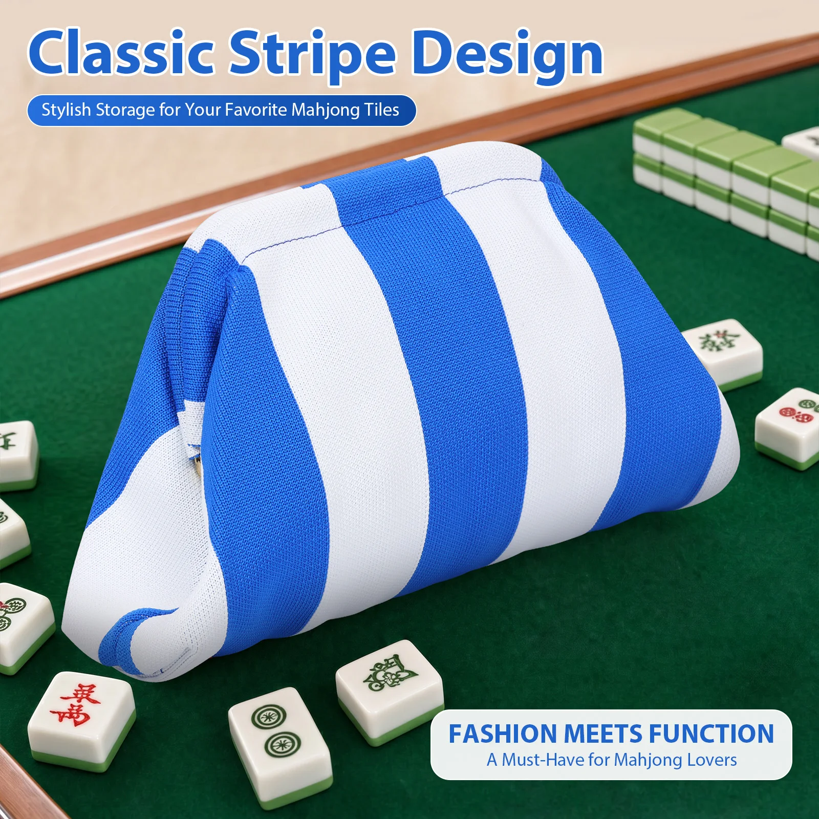 Mahjong Tile Bag Portable Striped Dumpling Bag Decorative Empty Mahjong Tile Bag Perfume Lipstick Makeup Handbag for Women
