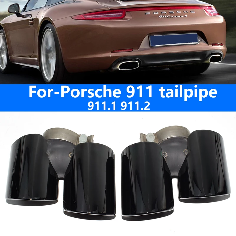 For 2008-2019 Porsche Carrera 911 911.1 911.2 exhaust pipe modified quad outlet muffler tailpipe tip