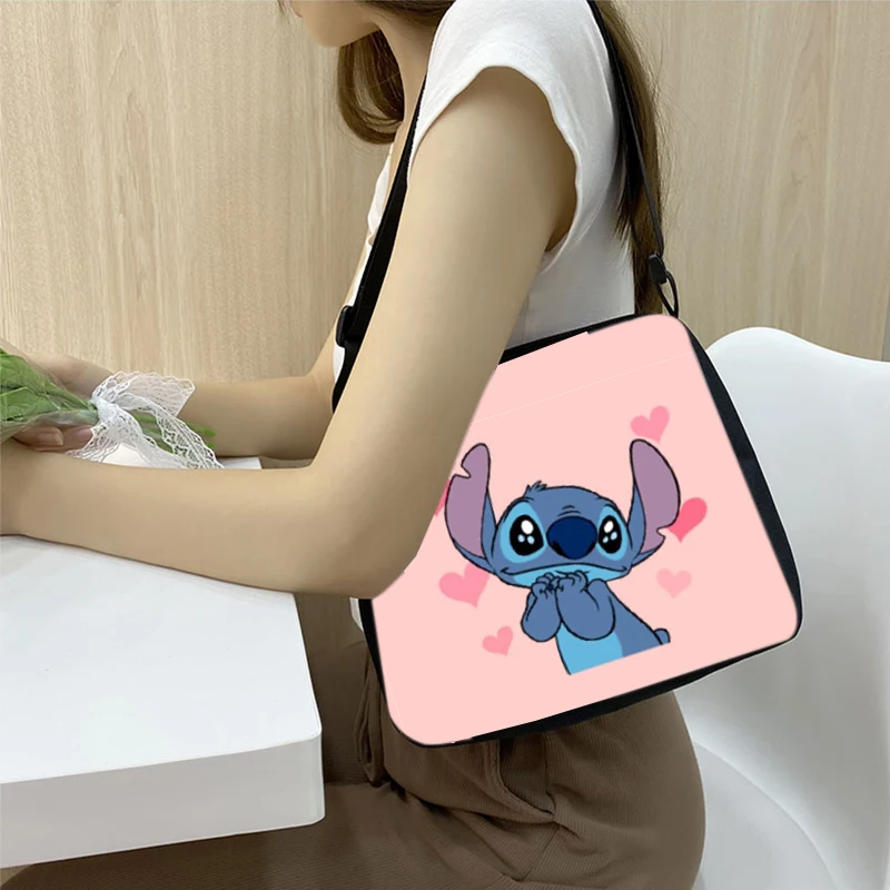 Cute Disney Stitch Women Handbag Fashion Cartoon Movie Lilo&Stitch Print Underarm Bag Anime Stich Lady Tote Bag Kawaii 2024