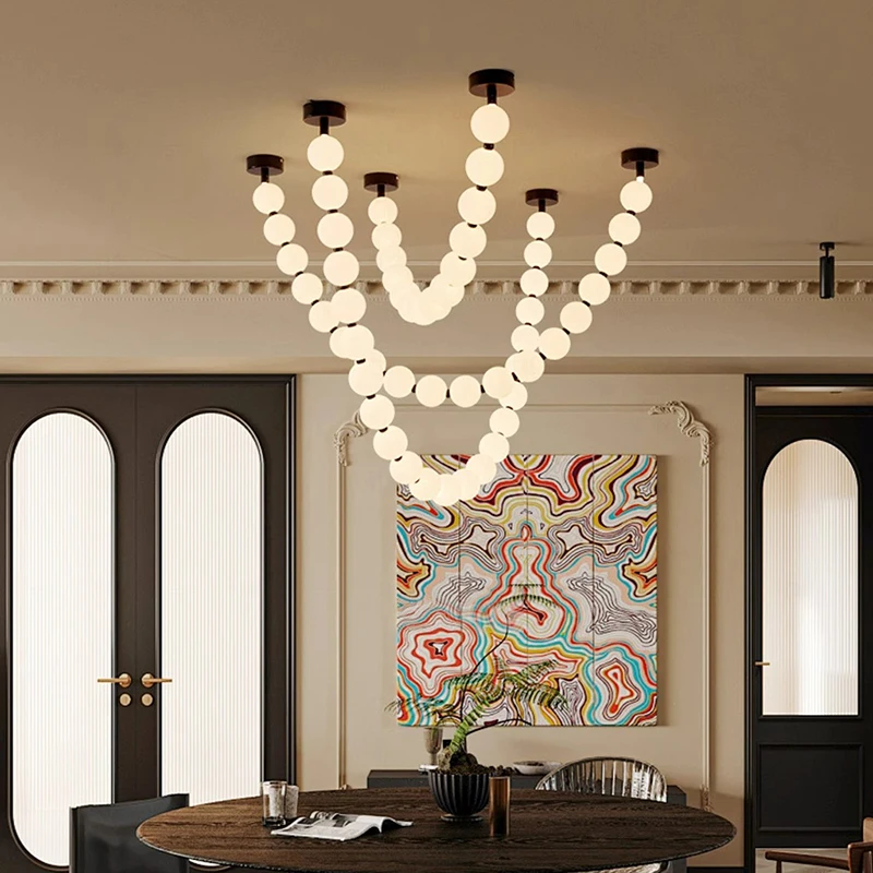 ديكور المنزل الحديث أضواء LED مصابيح إضاءة متدلية لغرفة المعيشة الثريات لغرفة الطعام معلقة ضوء الإضاءة الداخلية #4