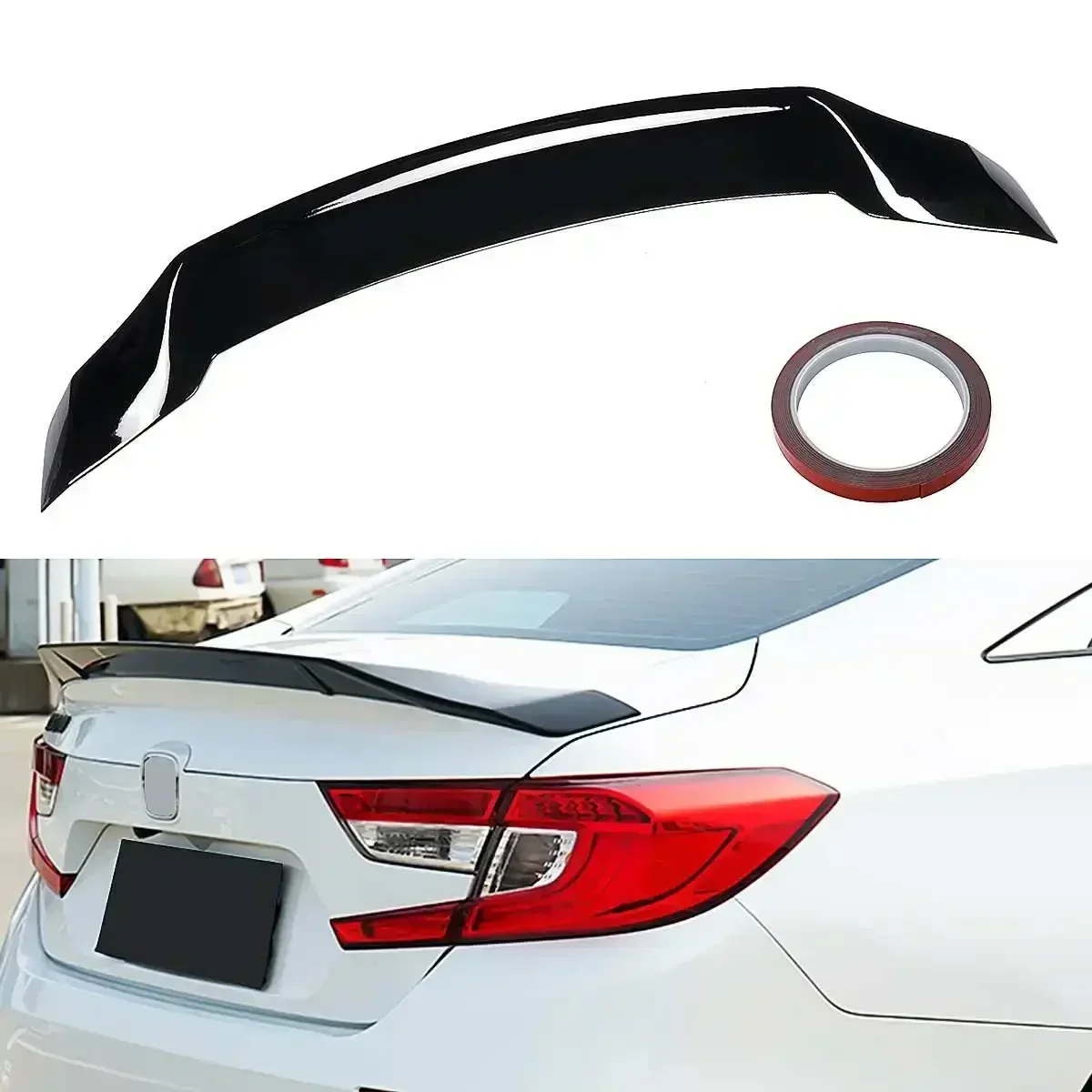 ABS 10th Car Rear Spoiler Wing Trunk Lip Rear Trunk Spoiler Lip Boot Wing Lip Tail Wing For Honda Accord 10th Gen 2018-2021