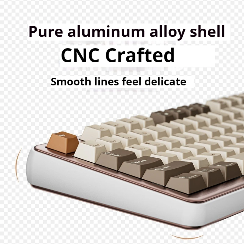 2024 Popular Wireless Mechanical Keyboards Supports Hot Swappable 100 Keys Laptop Entertainment Compatible Gaming Keyboards