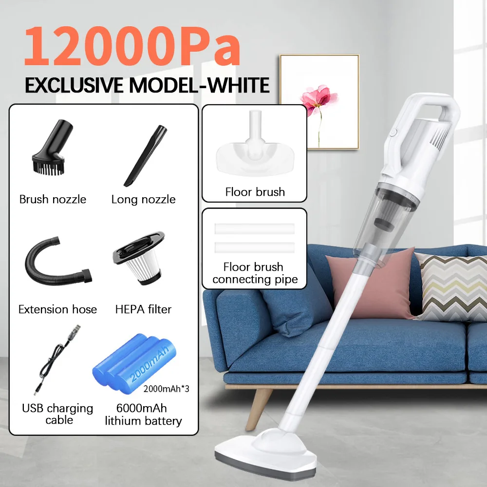 Wireless Car Home Vacuum Cleaner Household Small Dual-use High-power Handheld Vacuum Cleaner Powerful Car Vacuum Cleaner