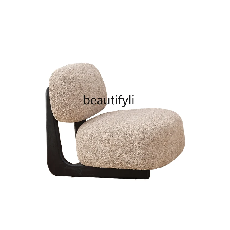 

Modern Minimalist Fabric Lounge Sofa Chair Italian Mild Luxury Retro Leisure Chair