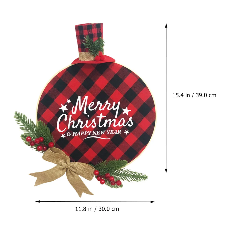 

1Pcs Christmas Wreath Pendant Hanging Welcome Sign Door Tree Decoration Holiday Home Party Decor Indoor Outdoor