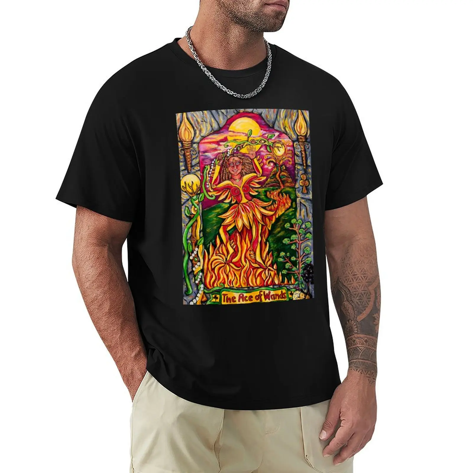 

Футболка Ace of Wands, футболки с аниме, футболка на заказ, милая одежда, мужские футболки