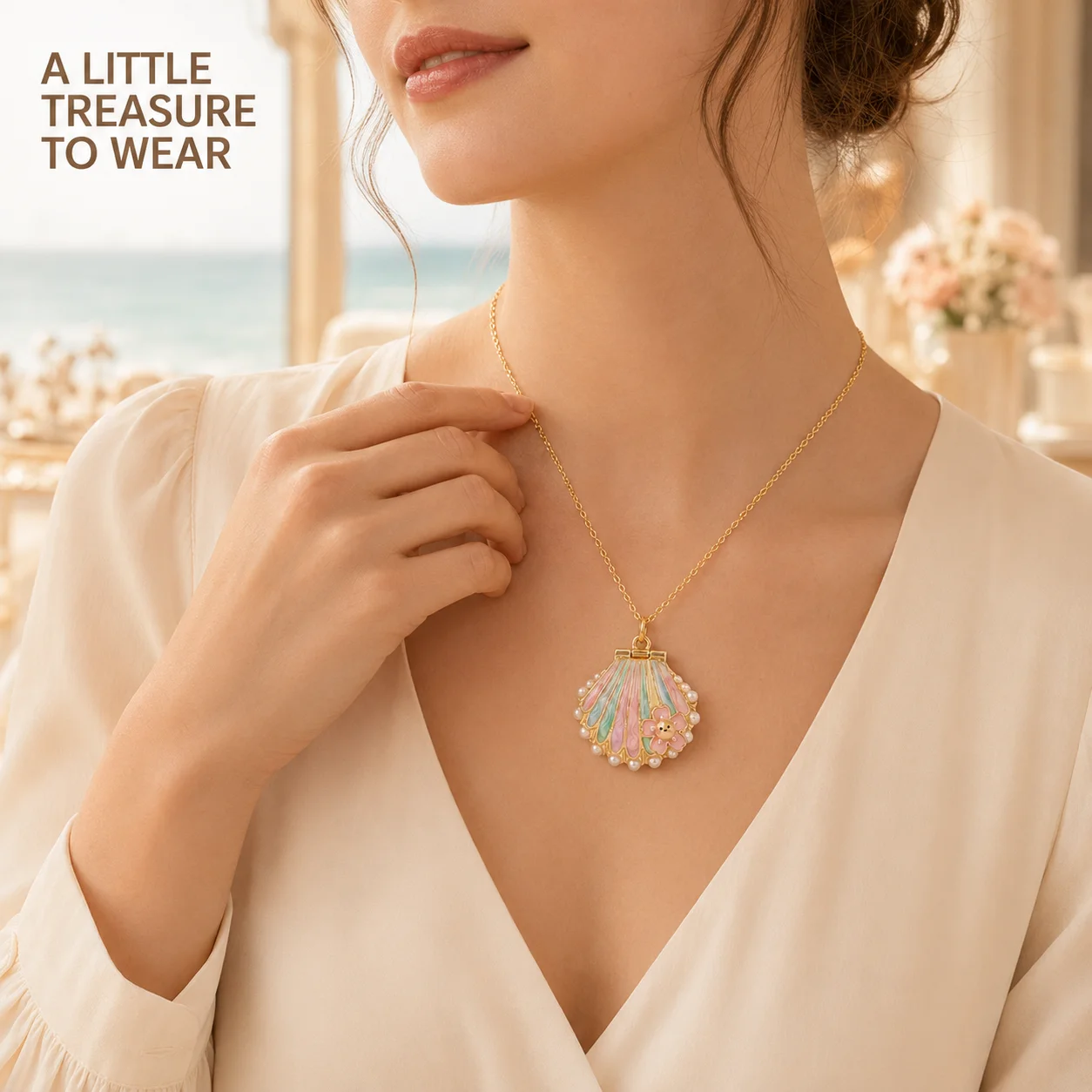 Fashion Luxury Enamel Openable Pink Jewelry Treasure Box Pendant Necklace for Women Sweet Cool Party Jewelry High-End Accessory
