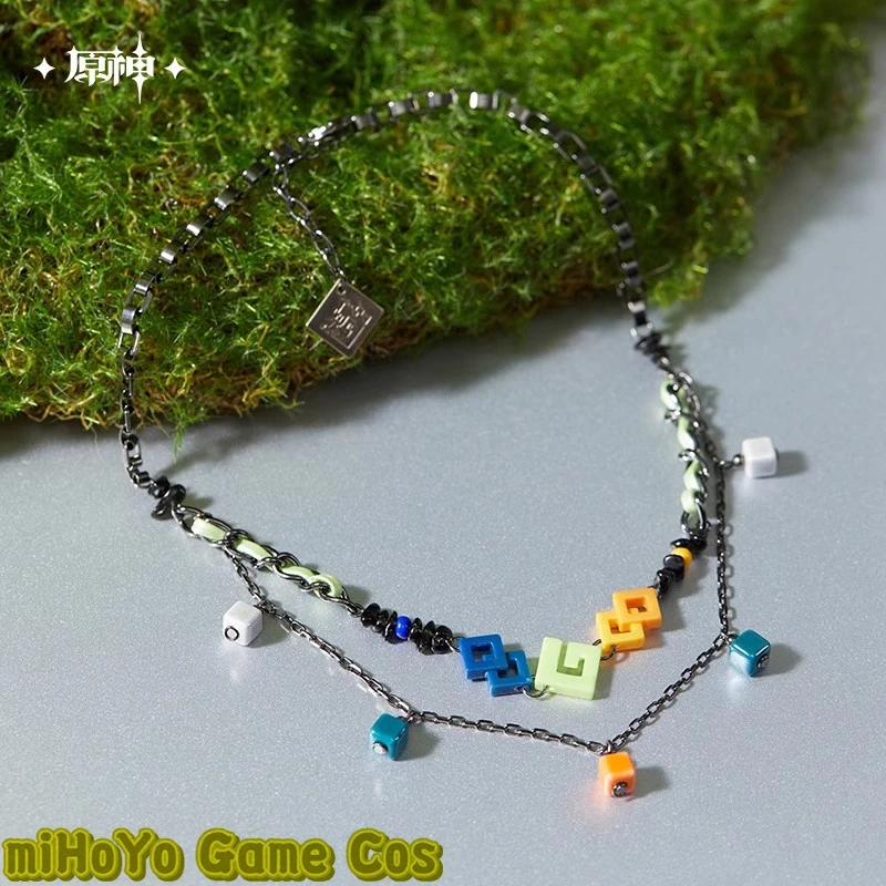 

[Подлинная] игра Genshin Impact Kinich Theme Impressions Collection, двухслойное короткое ожерелье, цепочка для косплея, стереоскопический градиент
