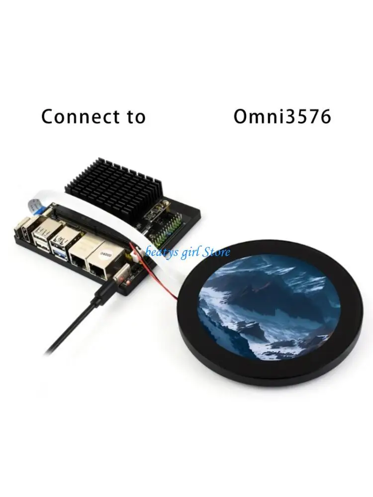 C7AB 720x720/800x800 4inch Capacitive Touchable Screen Round IPS Display 10 Point Touchable High Resolution Easy Installation
