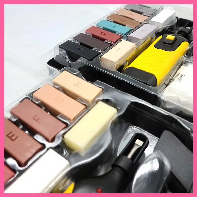 

HOT-Tile Repair Kit Stone Repair Kit With 13 Blocks Of Wax, Tile Crevice Filling And Repair Tile Paint Spare Parts Accessories