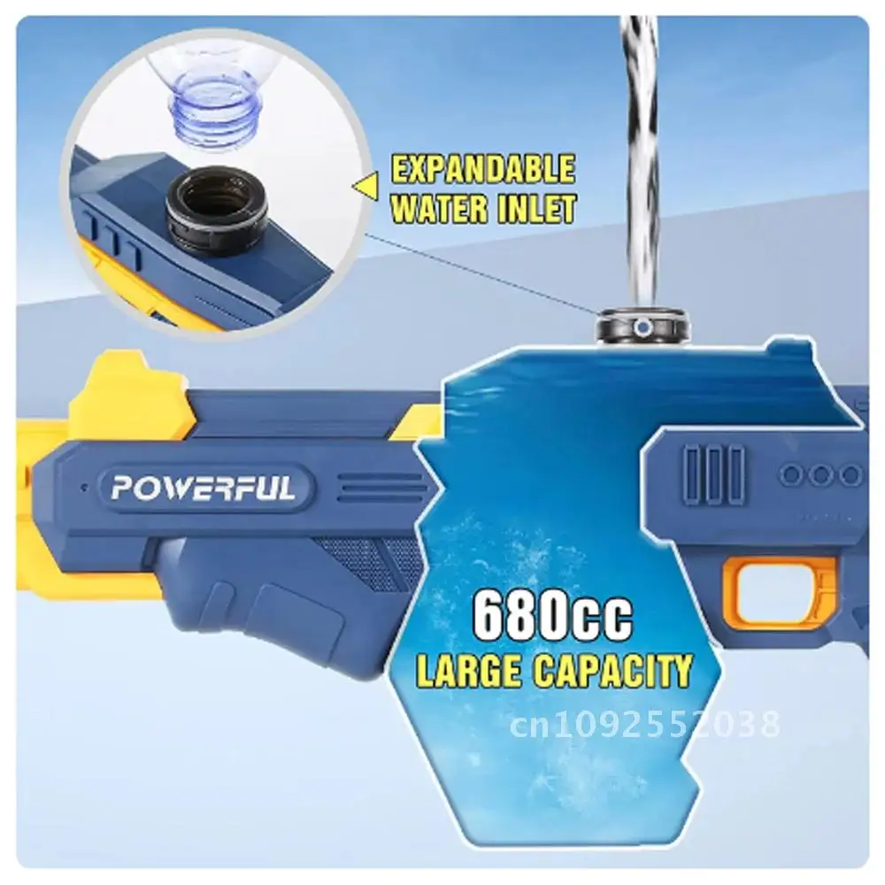Darmowa wysyłka elektryczny pistolet na wodę potężne wodne blasty Squirt o dużej pojemności pływanie letni basen odkryty zbiornik na wodę pistolety zabawkowe