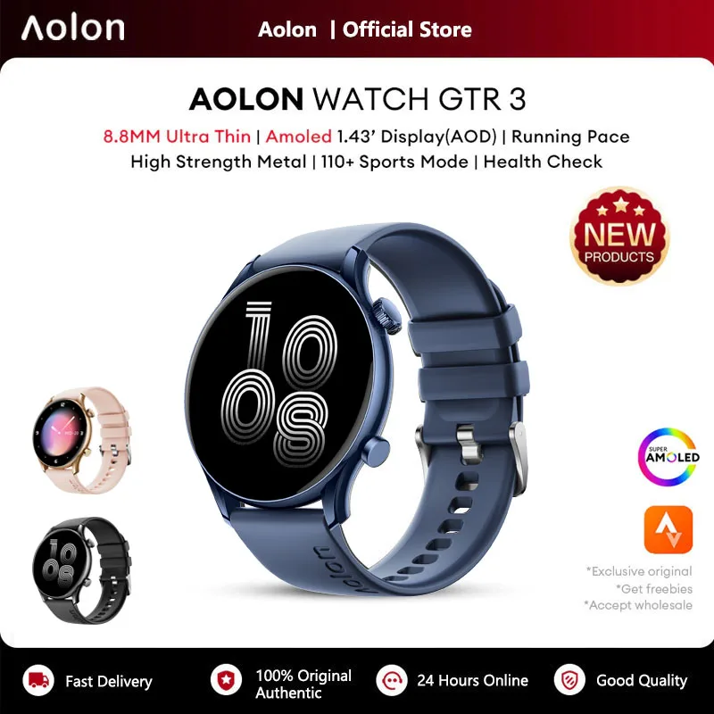 Aolon Ultra-Thin Smart Watch 8.8mm 1.43