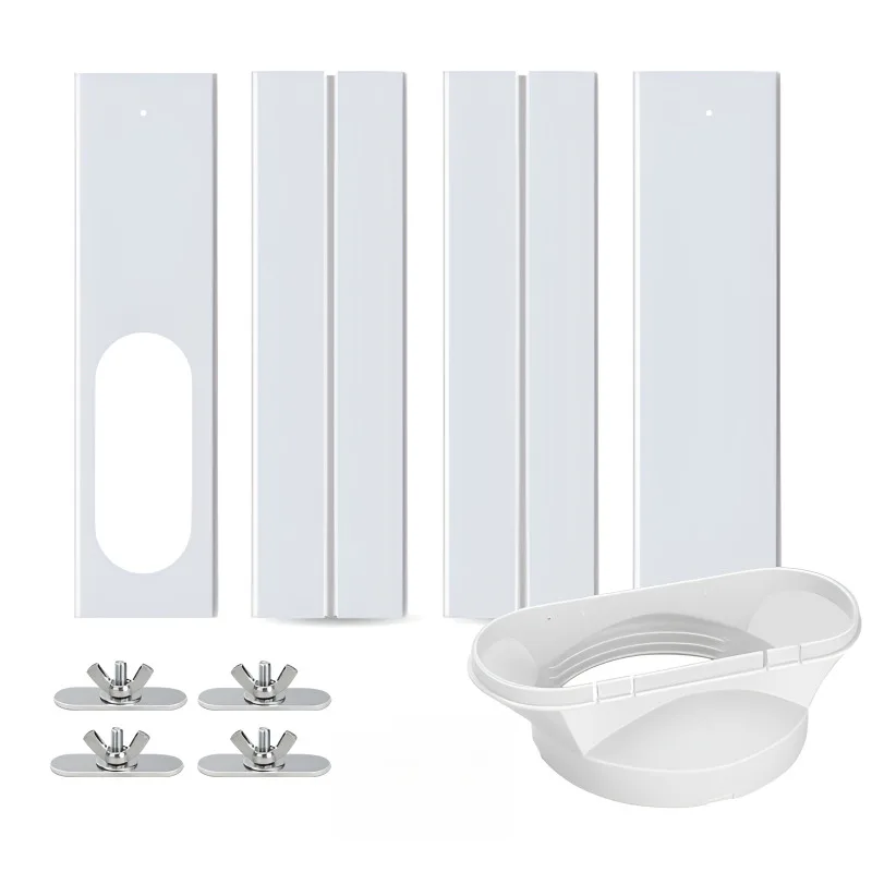 Tragbare AC-Dichtungsplatte, Fensterhalterung, verstellbare Länge 43–140 cm, universelle Passform, Klimaanlagen-Zubehör-Set, Isolierplatte