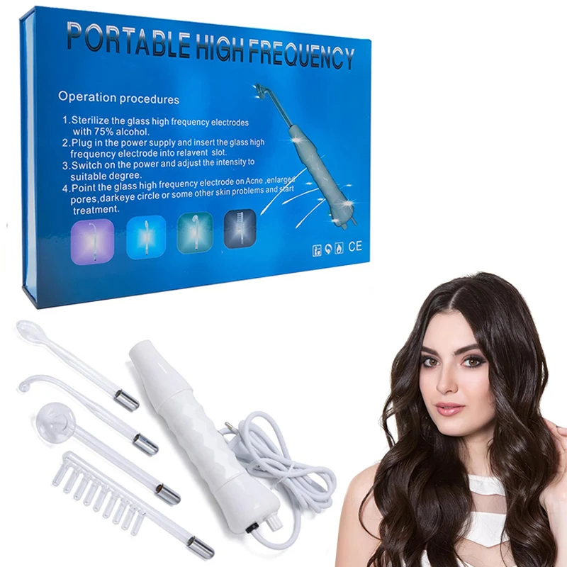 ハンドヘルド美顔器 アルゴンデバイス 高周波セラピーキット オゾンワンド フェイスリフト用 ABS素材