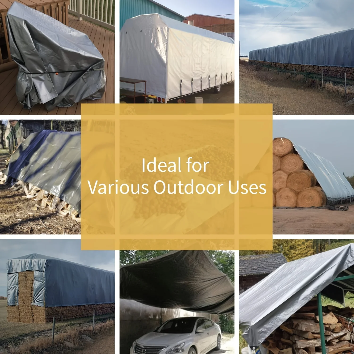 Lona impermeable para acampar 3x4 m - toldo exterior resistente - imagen 3