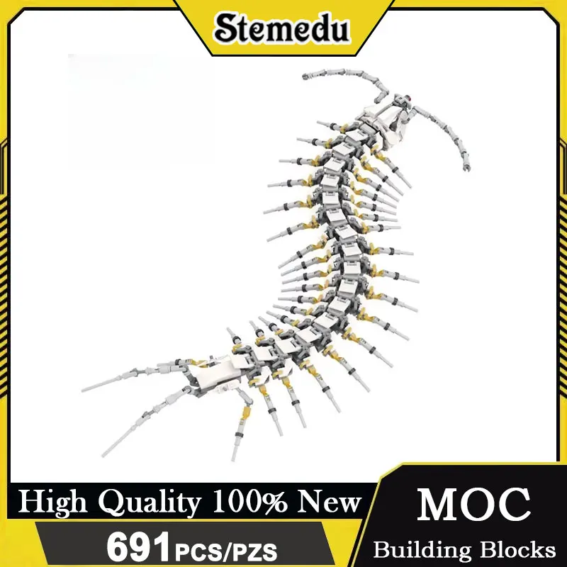 

691PCS MOC Creative Insect Mecha Centipede Multi-legged Mechanical Animal Model Building Blocks Assembling Toys Ornaments Gift