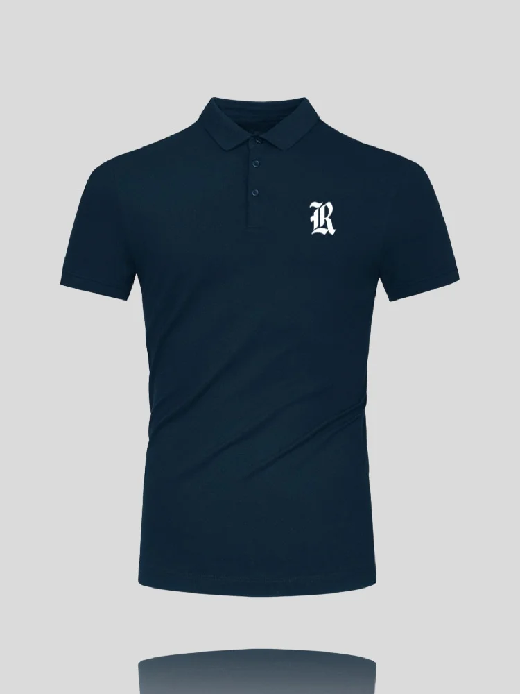 

Men's Pure Cotton Short Sleeve Shirt Fashionable Summer Clothing Turn-down Collar T-shirt Business Style Embroidered Design