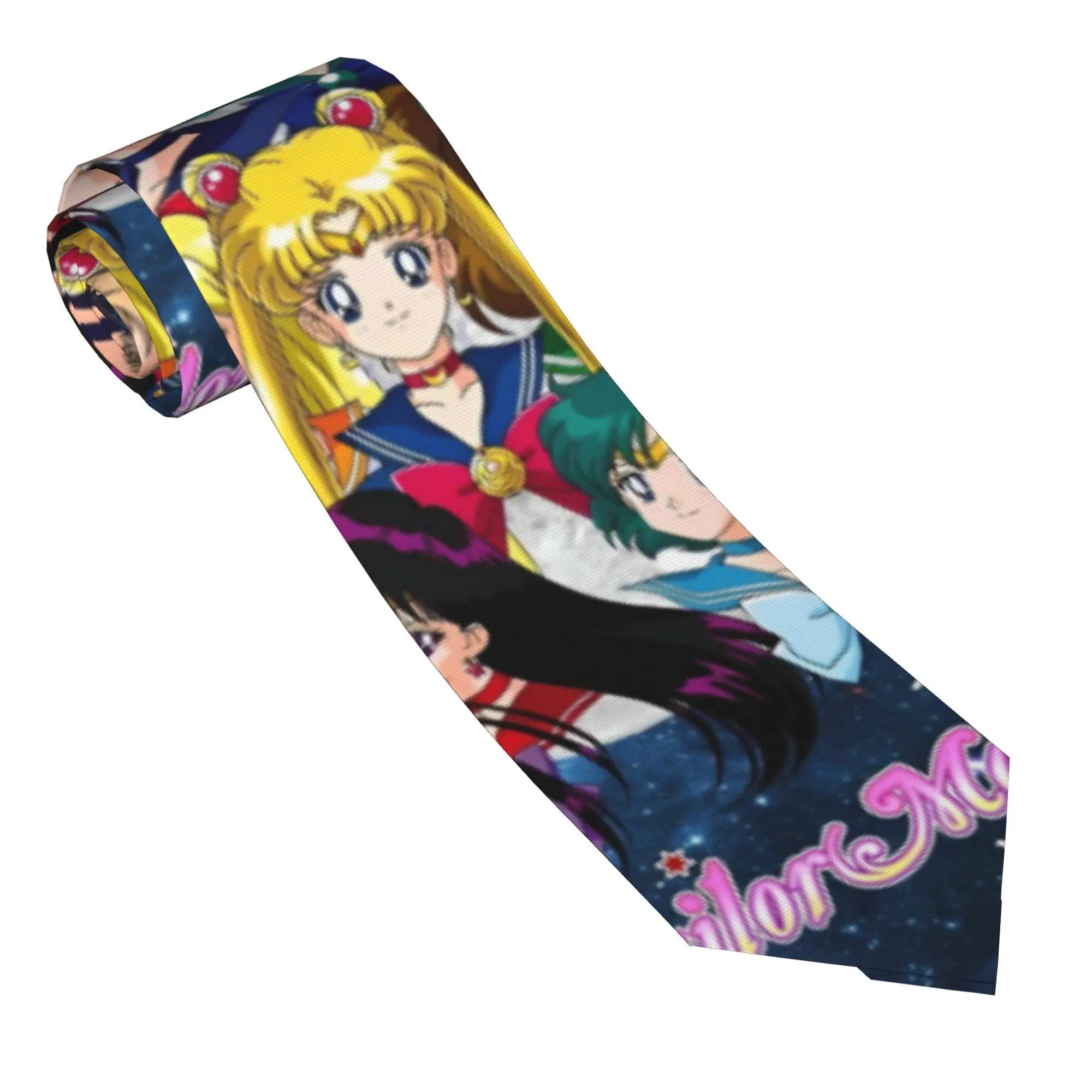 Magical Girl Comics Anime Neckties Men Silk 8 cm Narrow Neck Tie sailor moon for Men Daily Wear Gravatas Accessories Business