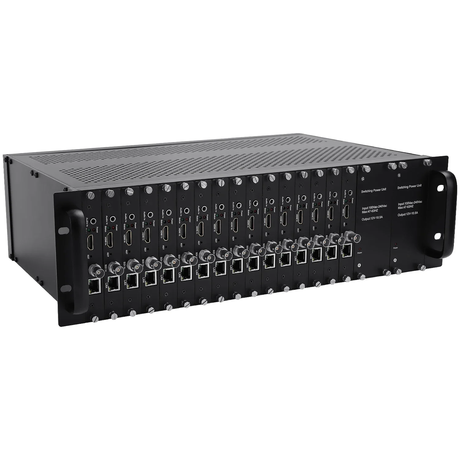 3U 16채널 H.265 HEVC H.264 AVC 4K HD HDMI SDI to IP 비디오 스트림 인코더 RTMP SRT 라이브 스트리밍 스트리머 인코더