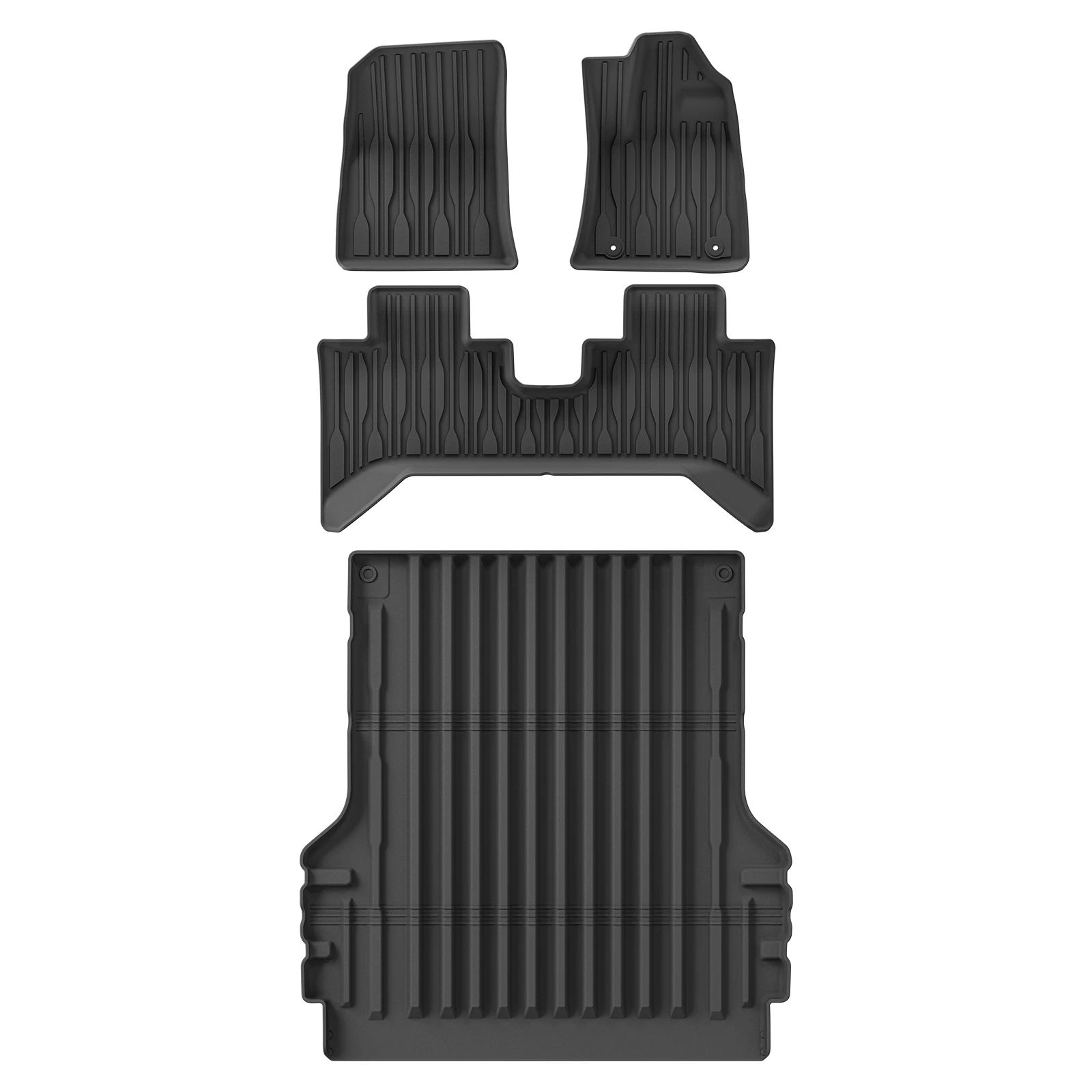 Fußmatten für BYD Shark 6 2024 2025 Rechtslenker, Kofferraummatte, TPE 3D Fußmatte, Zubehör, SCHWARZ – Detail 8