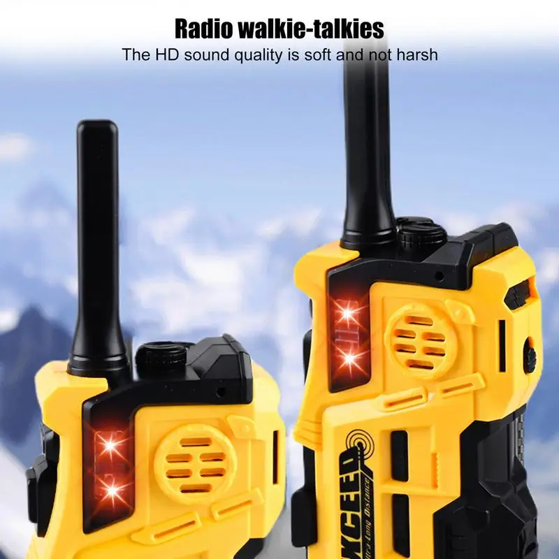 Walkie Talkie de largo alcance para niños pequeños, Radio inalámbrica de 2 piezas, juegos de Camping