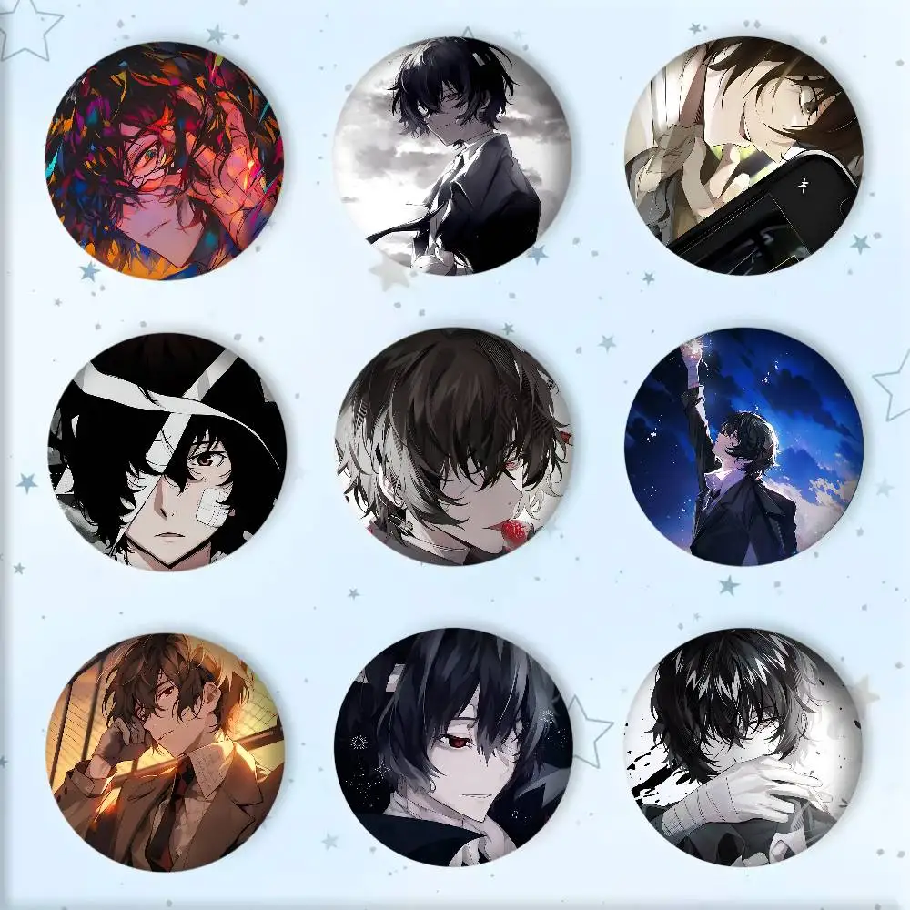 Anime Characters D-Dazai Round badge lapel pin backpack clothing jewelry accessories gift brooch
