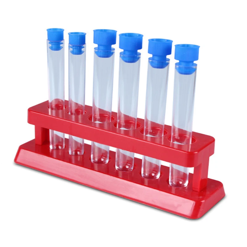 1pcs 6-hole Test Tube Rack Small Primary School Science Rainbow Experimental Instruments Teaching Aids Test Tube Rack