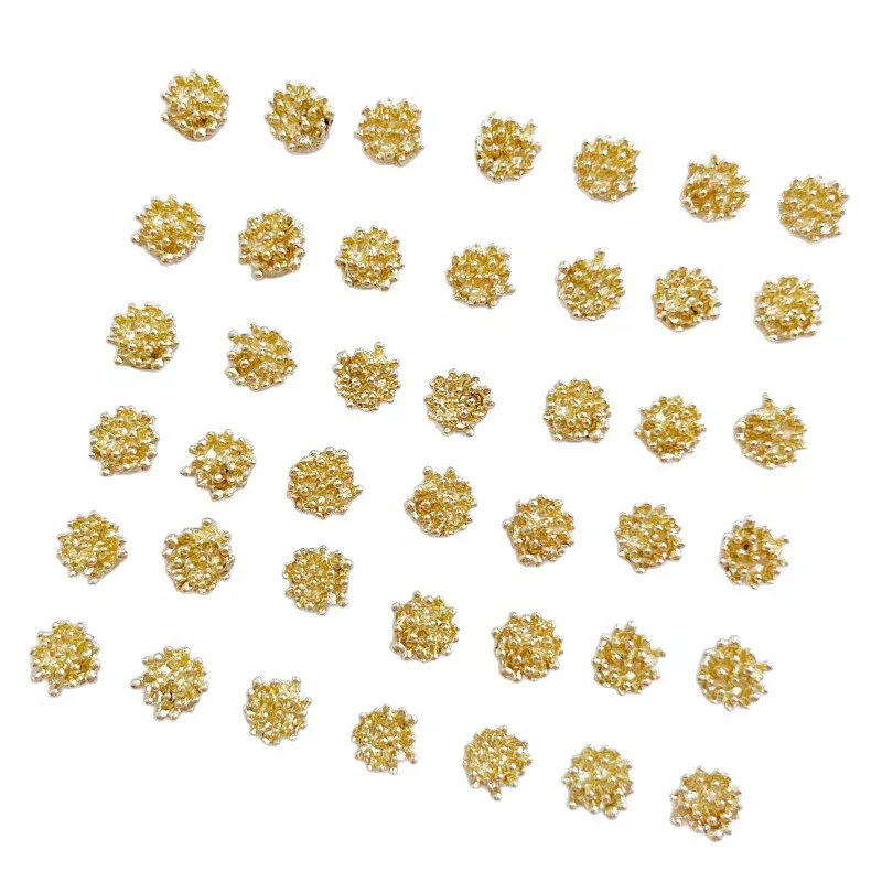 السائبة 10 قطعة 7 مللي متر الذهب زهرة السداة سبيكة فلاتباك تزيين DIY بها بنفسك القرط أجزاء النتائج مجوهرات الإكسسوار