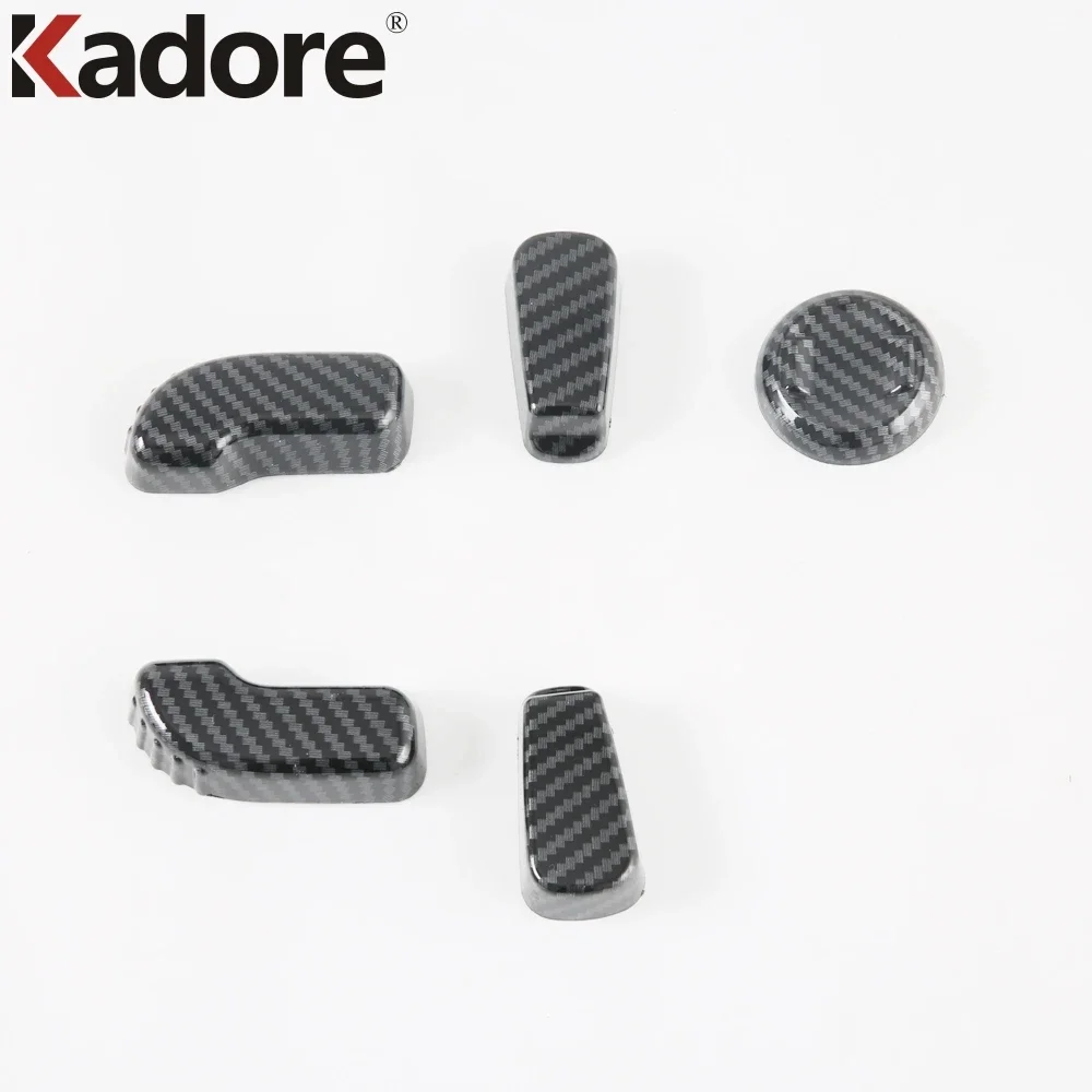Interior Accessories ABS Carbon Fiber Car Seat Adjustment Button Switch Cover Sticker Trim For Subaru Outback 2020-2022 - view 4