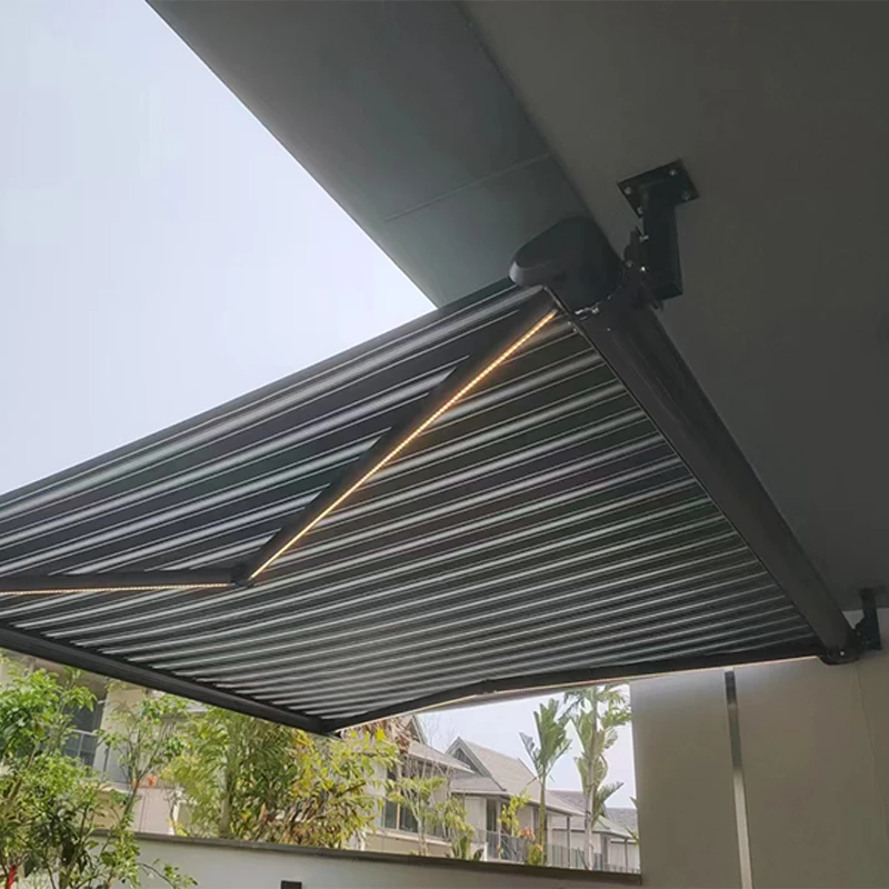 

Ceiling Hanging Style Awning Electric Waterproof Sun Rain Protection Extendable Patio Full Cassette Awning Retractable