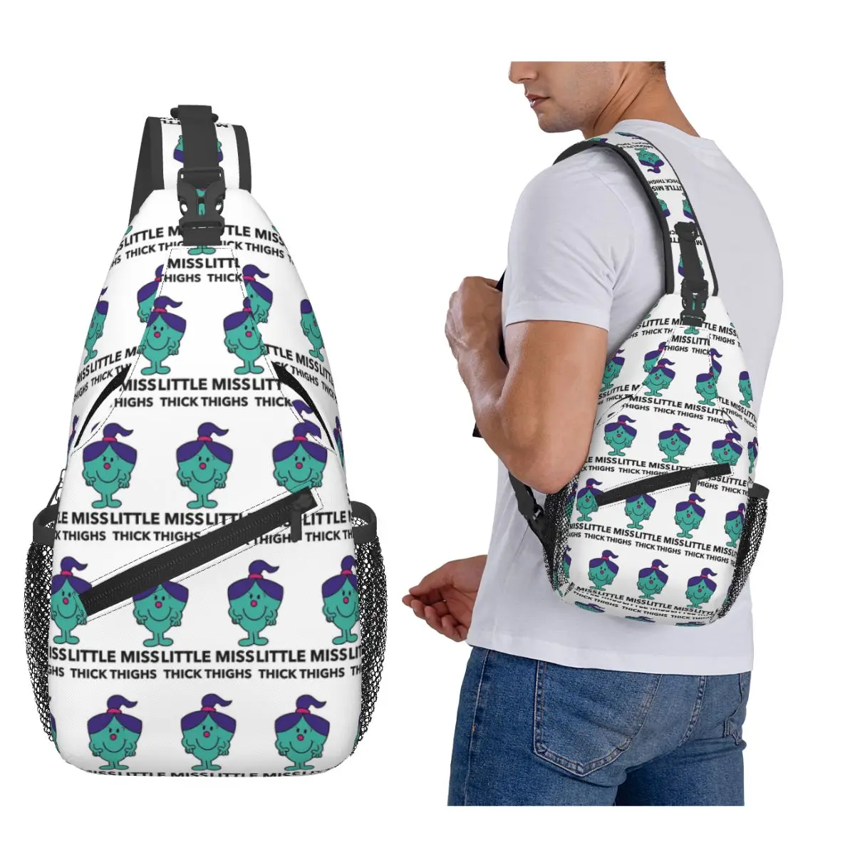 

Little Miss Mr, мужская толстая нагрудная сумка на бедрах, мужской рюкзак через плечо на слинге, нагрудная сумка, дорожный походный рюкзак, сумка на плечо