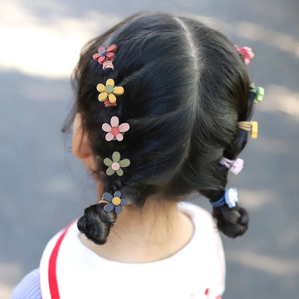 10 pçs/set bonito dos desenhos animados animais elásticos faixas de cabelo crianças meninas adorável borracha rabo de cavalo titular do bebê crianças acessórios para o cabelo