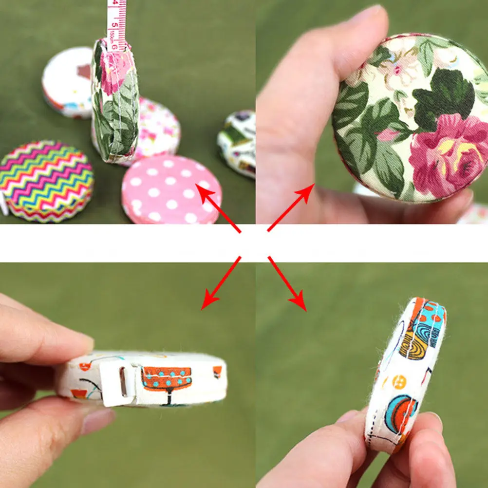 

Tape Measuring Retractable DIY Cloth Wrapped Measure Dress Makers Flexible Ruler for Sewing Fabric