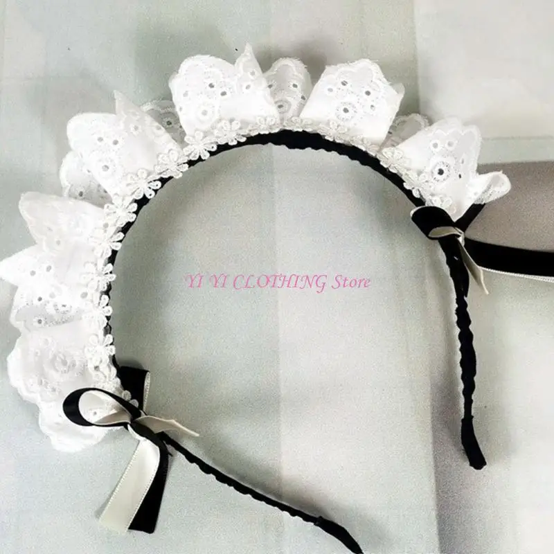

N5KF Bowknot Decoration Hair Hoop Versatiles Headbands Temperament Hair Hoop with Bows
