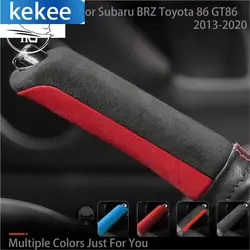 Turn Fur Suede Wrap For Subaru BRZ Toyota 86 GT86 Interior Flocking Handbrake Handle ABS Center Console Accessories
