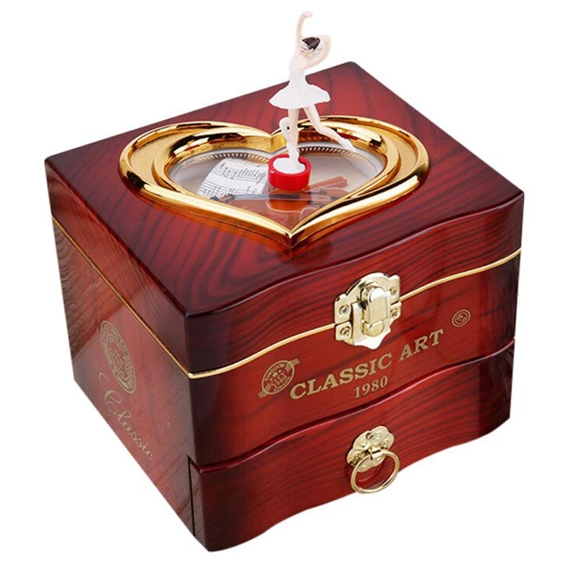 

Dancing Ballerina Music Box Plastic Jewellery Box Girls Carousel Hand Crank Music Box Mechanism Gift