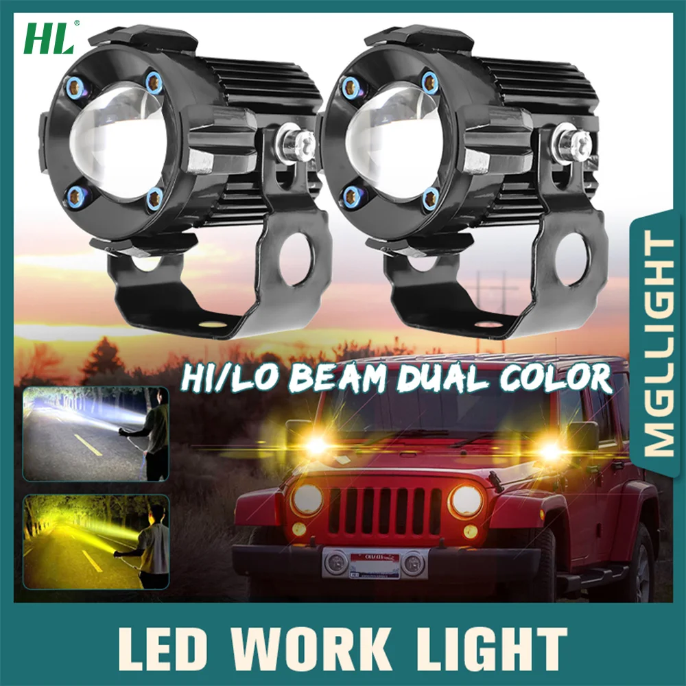 

HAOLIDE LED Work Light Offroad 4X4 Spotlight 3500K 6000K For Truck Boat Car Moto SUV ATV Mini LED Headlight 12V 24V