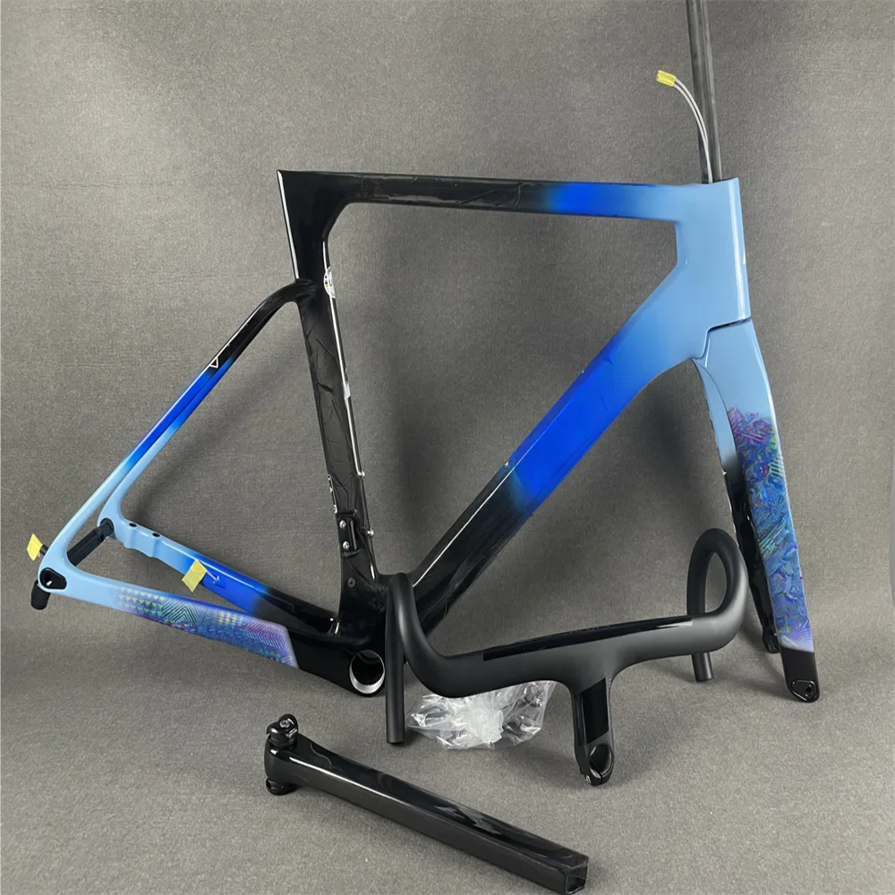 Custom Logo Ostro Bicycle Frame, DI2 Silver Glossy or Matte Carbon Road Frameset, Carrowter, 36 Colors