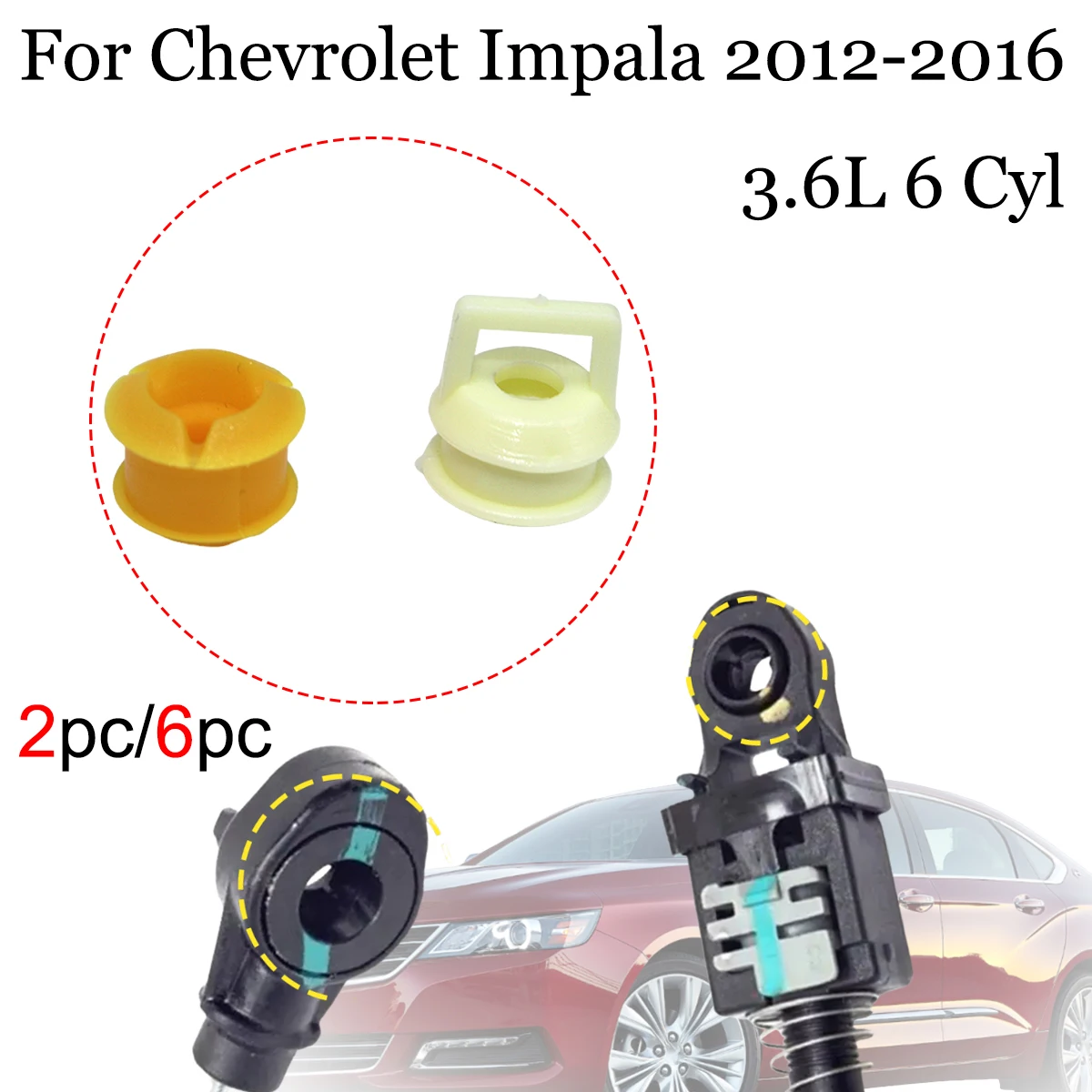 

AT Shifter Cable Bushing Rubber Sleeve Bands Grommet Clips Shift linkage Rod Replacement For Chevrolet Impala 2012-16 3.6L 6 Cyl