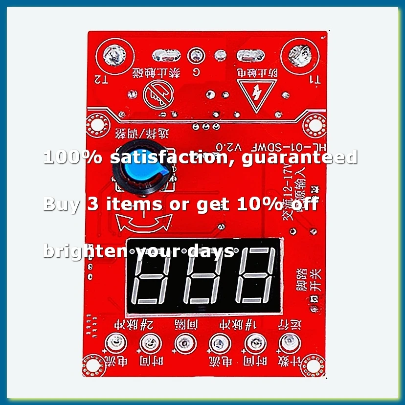 100A 220V Spot Welding Machine Control Board Welder Controller Board Timing Current Time Current for Battery Repair Tool
