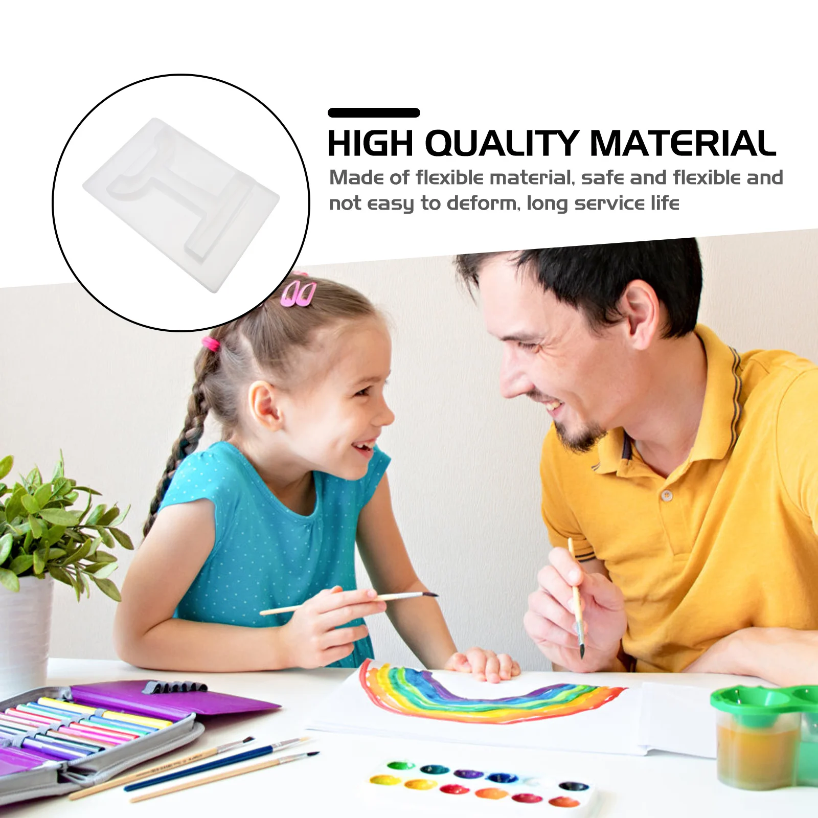 2Pcs Crystal Epoxy Mini Stool Molds Flexible DIY Table Making Mold for Handmade Crafts Desktop Decor Resin Casting Mold