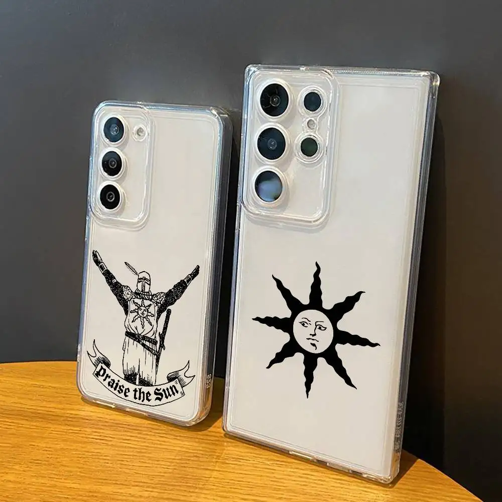 Praise the Sun  For Samsung Galaxy S24 S25 S23 S22 S21 Transparent Cover Phone Case