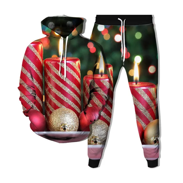 

3D Christmas Printed Hoodie + Pants Suit Cool Men/Women 2 Pcs Sportwear Tracksuit Set Autumn and Winter Men's Clothing