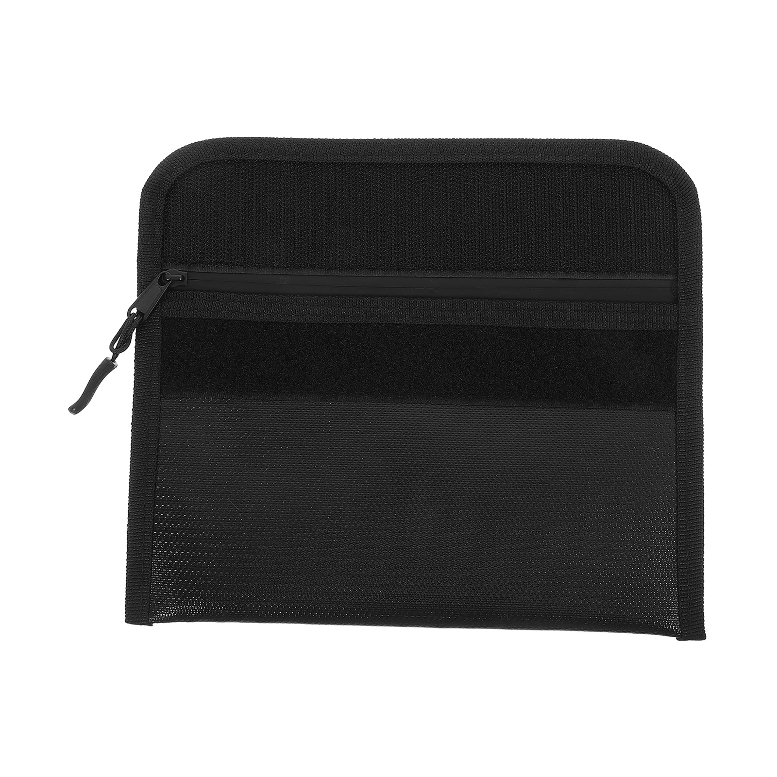 Bolsa para documentos ignífuga e impermeable, organizador de documentos con cremallera, bolsas para archivos de tela de fibra de silicona líquida negra