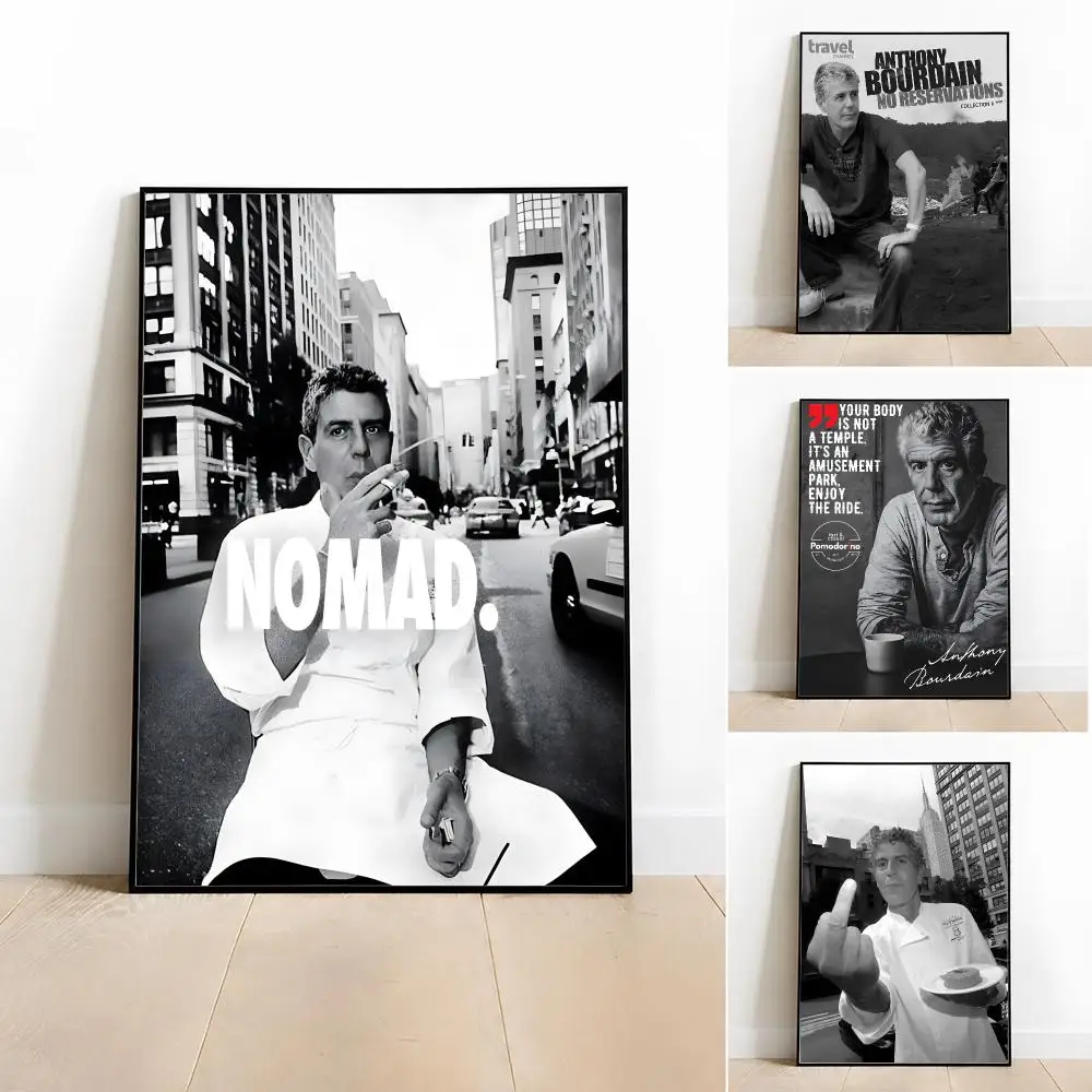 Celebrity Anthony Bourdain Poster Poster Room Wall Art Decor Waterproof Stickers For Home Bar Bedroom Decoration
