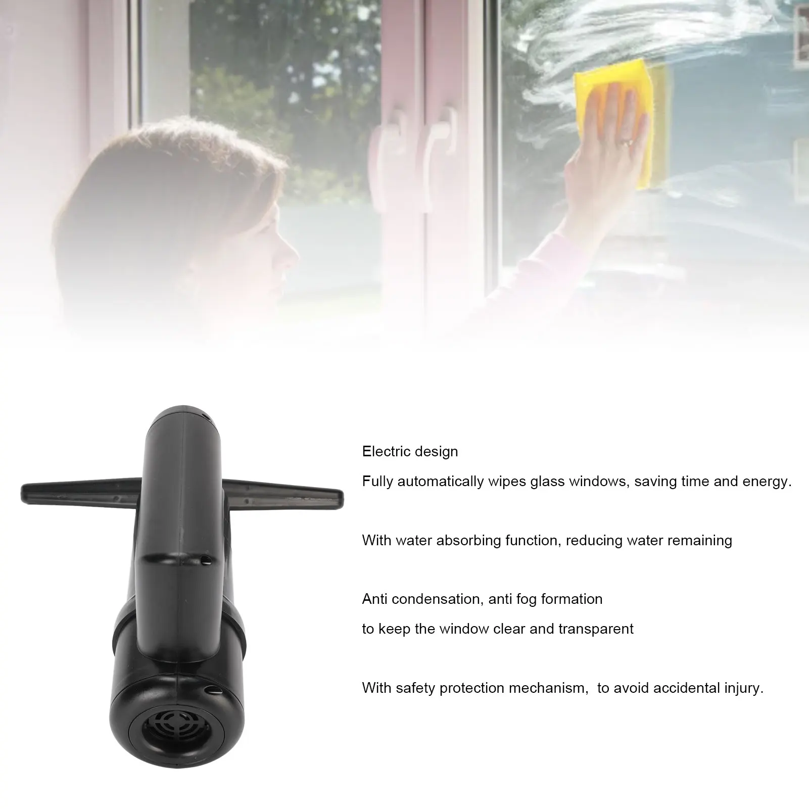 Automatic Window Cleaner Anti Condensation Electric Window Cleaner Squeegee Easy To Use Water Absorption Efficient for Window