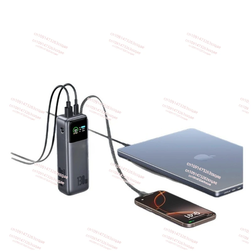 

20000 mAh 130W Gallium Nitride Power Bank TFT Screen Digital Display Large Capacity Notebook Mobile Power Supply